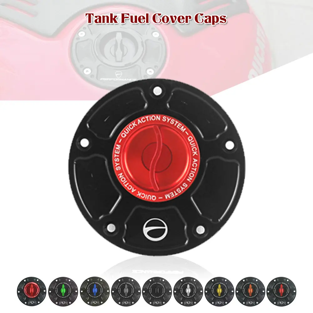 

Motorcycle CNC Accessories Quick Release Key Fuel Tank Gas Oil Cap Cover for KAWASAKI NINJA ER6R CONCOURS 1400 2007-2017