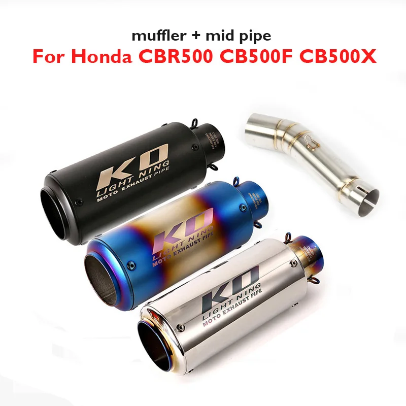 Motorcycle Exhaust Pipe Muffler Baffle Pipe Escape Middle Connection