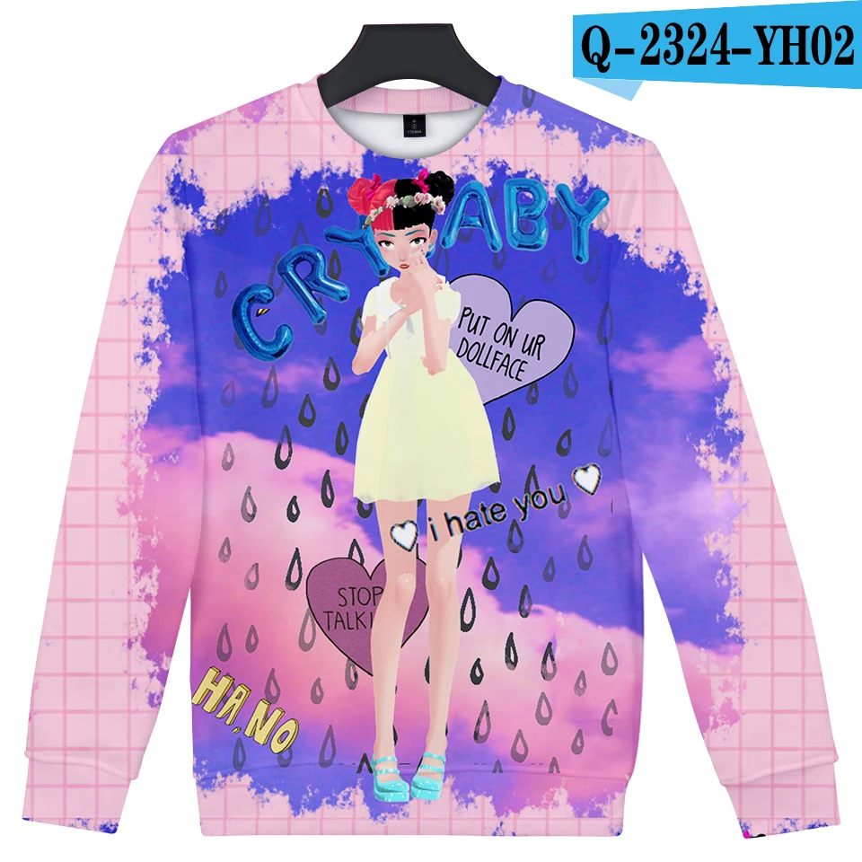 Cry baby melanie martinez толстовка с круглым вырезом для мужчин/wo мужчин полиэстер Тонкий Мода O Воротник Толстовка горячая Harajuku уличная одежда - Цвет: 3D