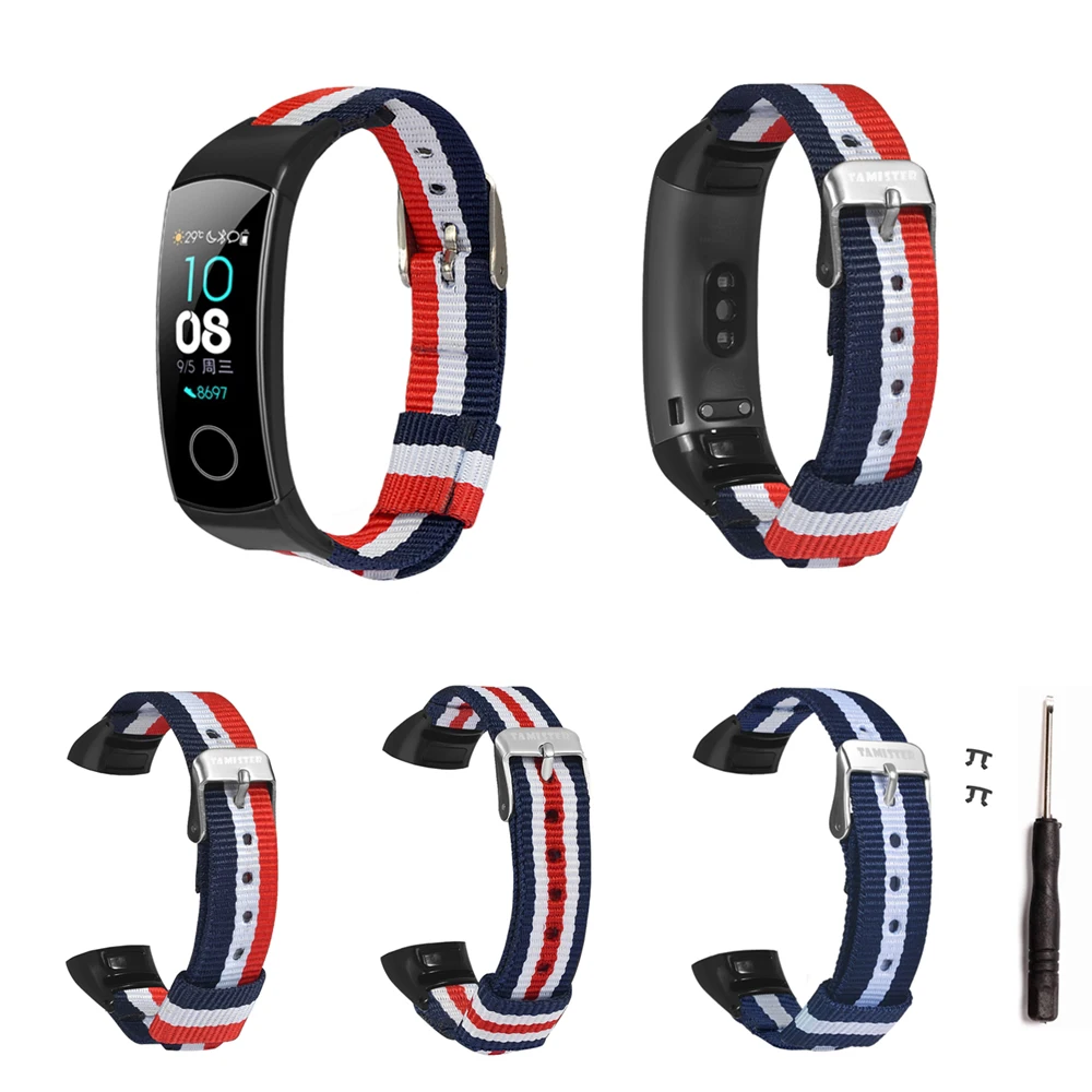 

For Huawei Honor 5 Honor 4 Strap Fashion Personality Striped Canvas Replacement Watch Band For Honor 5 Honor 4 Bracelet