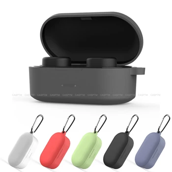 

Earphone Silicone Protection Case Cover For QCY QS2 Portable Protective Wireless Bluetooth Cases For T1S With Anti-lost Buckle