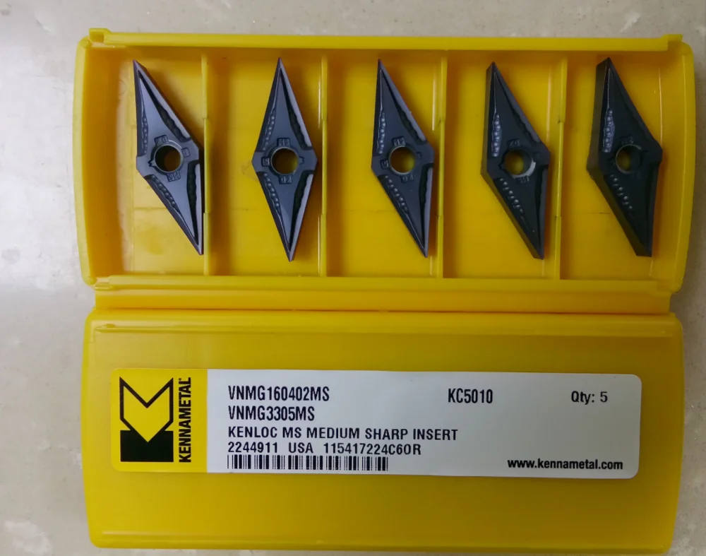 10 шт. KENNAMETAL карбидная вставка VNMG160402MS KC5010