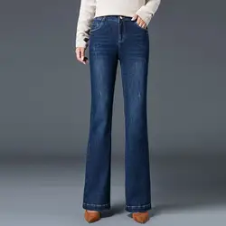 2019 осень Новый стиль джинсы Для женщин корейско-Стиль штаны клеш Брюки, большой размер Weila Брюки Для женщин Брюки Производители-1 шт
