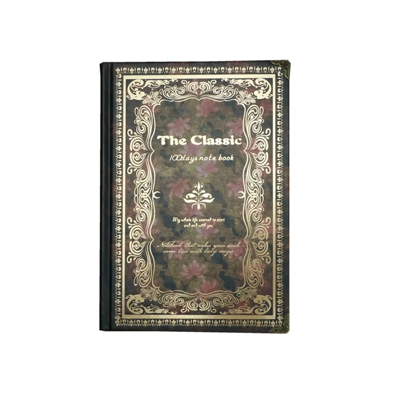 32K Retro Vintage Notebook Handcover Flower Europe Classic Book with Metal Corner Planner Journal Traveler Notepad 32K Retro Vintage Notebook Handcover Flower Europe Classic Book with Metal Corner Planner Journal Traveler Notepad