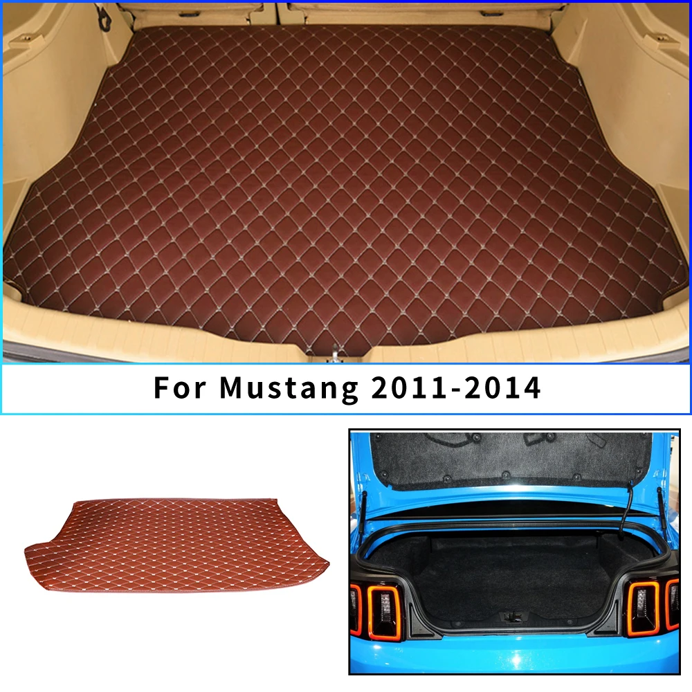 Изготовленные на заказ кожаные багажнике автомобиля коврики для Ford Mustang 2011 2012 2013