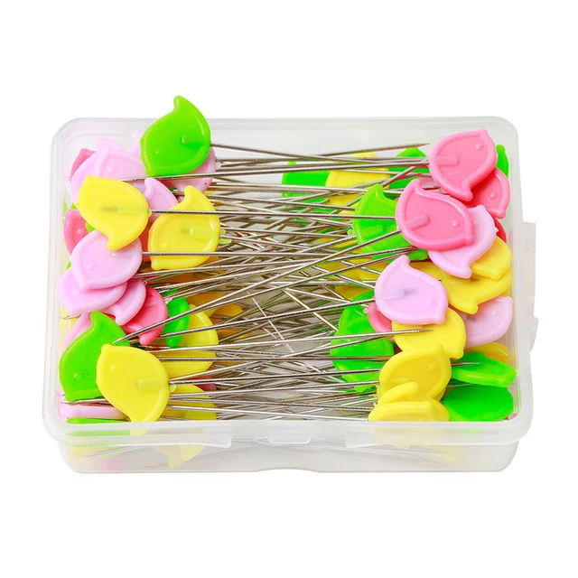 50pcs/box Dressmaking Pins Embroidery Patchwork Pins DIY Handmade Sewing Patchwork Pins Big Head Pins Sewing Tool Needle Arts G