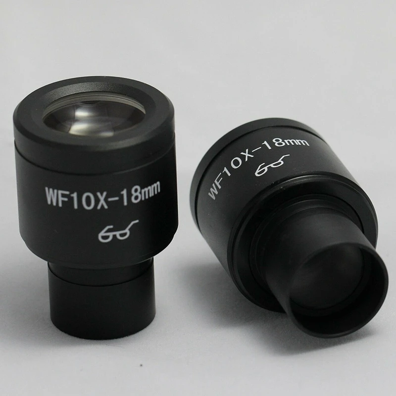 2 шт Биологический микроскоп аксессуары широкоугольный окуляр WF10X высокая точка глаза Микроскоп аксессуары
