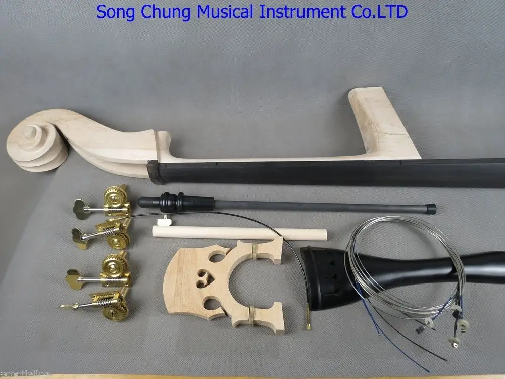 3/4 Upright Bass part:neck fingerboard bridge tailpiece Germany style pegs etc. | Спорт и развлечения