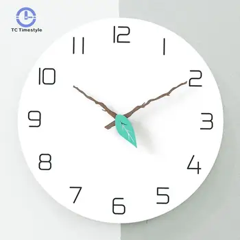 

Clock Needle Watches Study Home Decor Wall Clock Wall Wooden Living Room Bedroom Atmosphere Modern Minimalist Europe