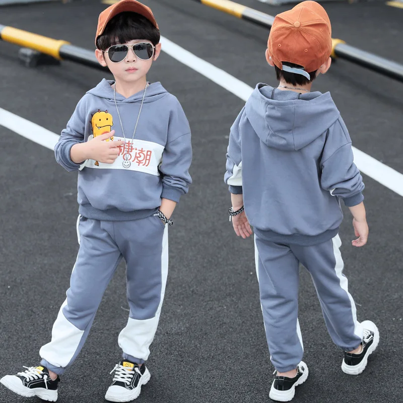 

Childrenswear BOY'S Autumn Clothing Set 2019 New Style Children Big Boy Spring And Autumn Korean-style Boy Sports Two-Piece Set