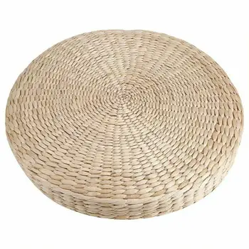 

40cm Round Pouf Tatami Floor Pillow Seat Cushion Pad Straw Meditation Yoga Mat