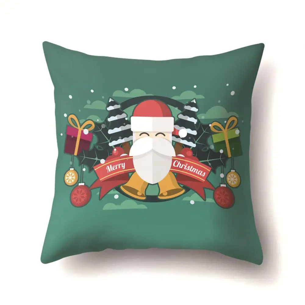 Рождественские чехлы на декоративные подушки с изображением Санта-Клауса, подушка с декором на год, Наволочка украшения для дома 40543 - Цвет: 2BZ-40543-331
