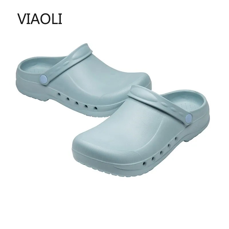 VIAOLI Medical Shoes Surgical Shoes Doctor Nurse Anti-slip Protective Footwear Operating Room Laboratory Slippers Working Clog