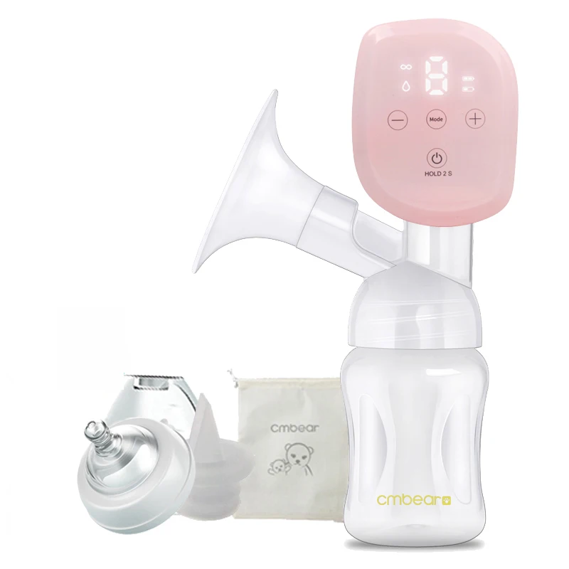 

Electric Breast Pump LCD Display Intelligent Automatic Nipple Suction Milk Massage Breastfeeding Pump Safe USB Battery Milk Pump