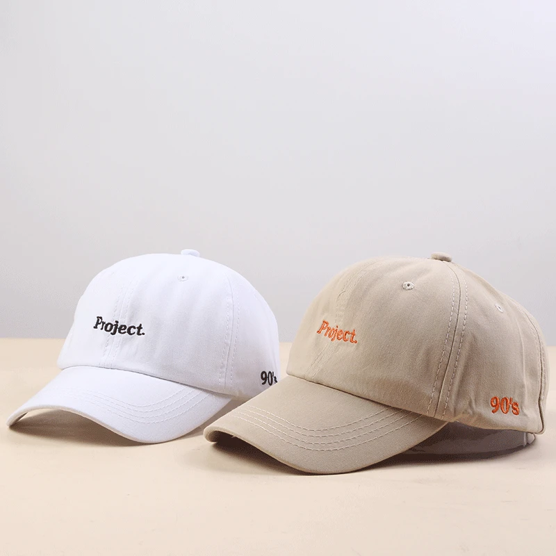 

South Korea Simple Paragraph Cotton Baseball Cap Children Spring And Summer Days Lettered Embroidered Brim Hat Casual Versatile