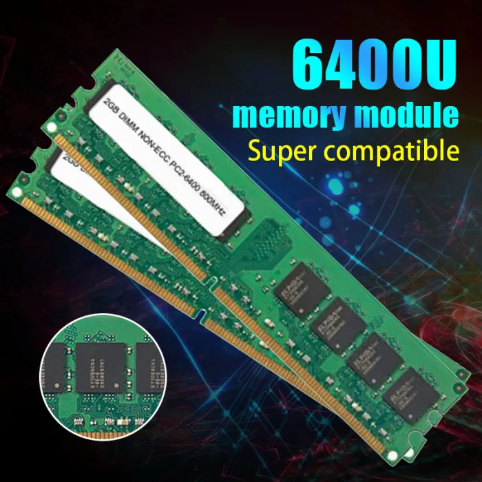 2 шт. MT 2G DDR2 800 PC2-6400U настольных ПК памяти бар FKU66