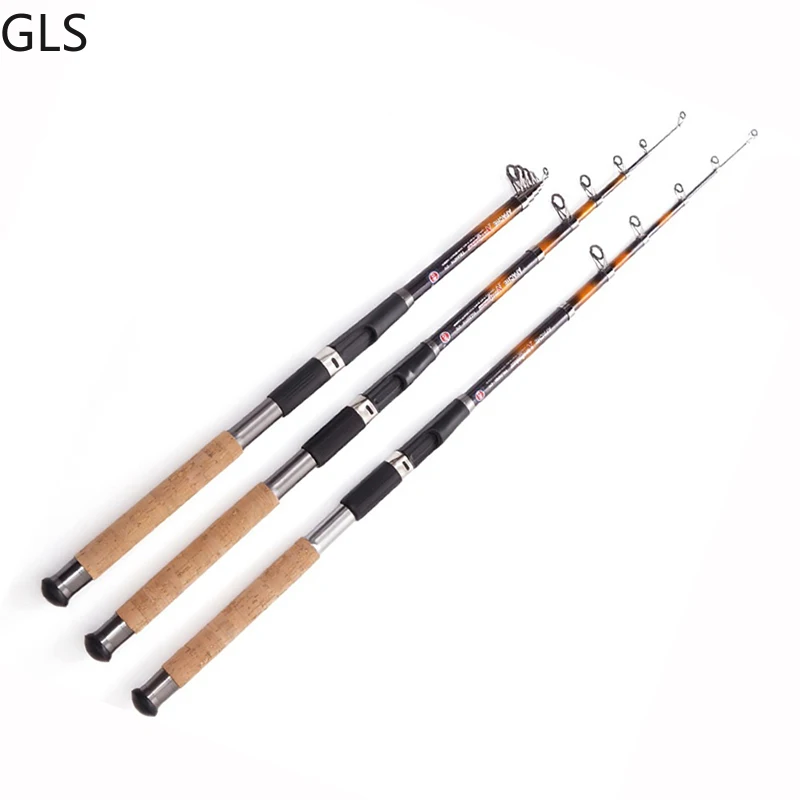 New 2.4m-7.2m Carbon Stream Hand Pole Telescopic Spinning Freshwater Fishing Rod 