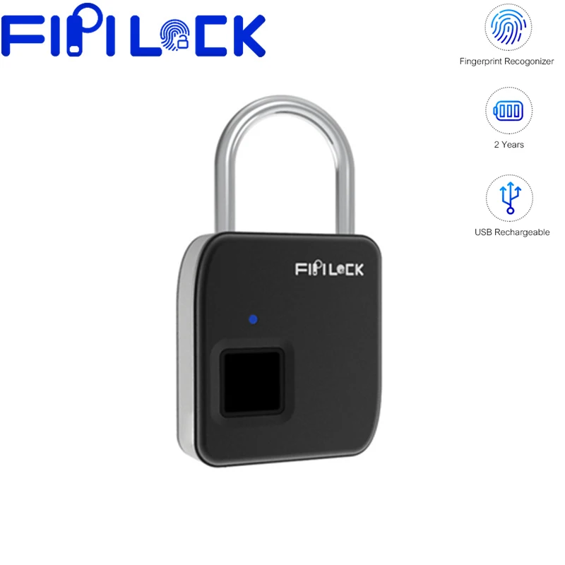 

Fipilock FL-S3 Smart Lock Keyless Fingerprint Lock IP65 Waterproof Anti-Theft Security Padlock Door Luggage Case Lock