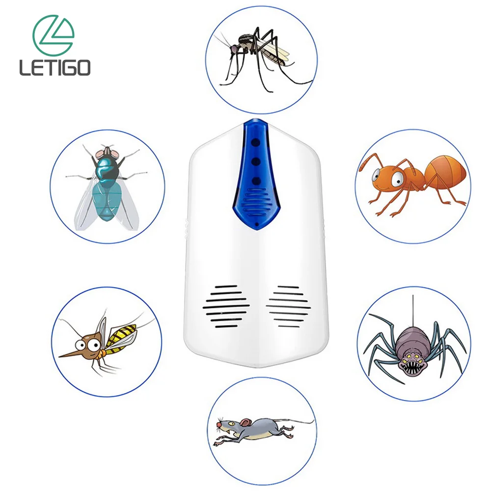 

Multi-function Ultrasonic Electronic Repeller Repels Mice Bed Bugs Electric mosquito killer lamp Spiders Insect Repellent Killer