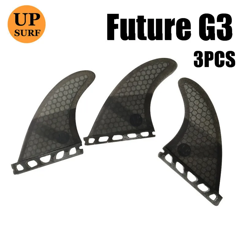 Future плавники G5/G3 сотовые Стекловолоконные плавники для серфинга гребля доски для серфинга плавники чистого цвета 3 шт. в наборе Quilhas - Цвет: G3 black grey