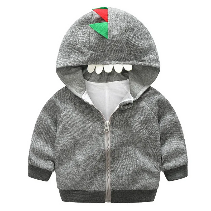 

CYSINCOS Drop shipping Unisex Children's Clothing Jacket Cute Hooded Sweater Color Matching Casual Baby Zipper Coat