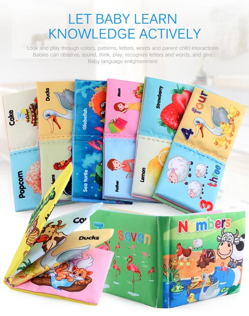 Baby Cloth Book Infant Early Learning Educational Toys Intelligence Development Soft Learning Cognize Reading Books 0 -12 Months 4