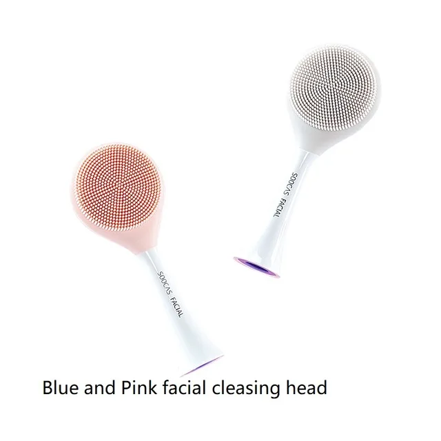 1 pink and 1 white Xiaomi Youpin SOOCAS Очищающая головка для лица Оригинальная для X1 X3 X5 звуковая электрическая зубная щетка SOOCARE электромассажная щетка - Цвет: 1 pink and 1 white