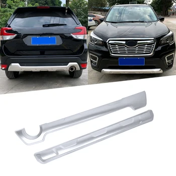 

Car Styling For Subaru Forester SK 2018 2019 Stainless Steel Front & Rear Bumper Skid Protector Guard Plate Cover Trims 2pcs