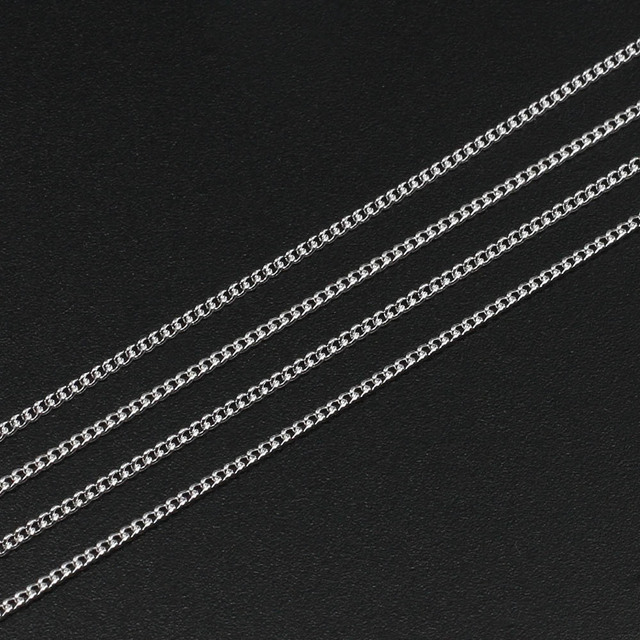 10m/lot Gold Rhodium Metal Plated Necklace Chains For DIY Brass Bulk Necklace Chain Jewelry Making Materials Handmade