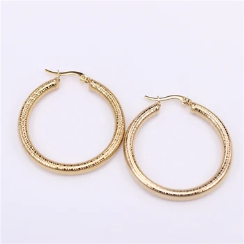 

27mm37mm60mm Women's fashion wear Hollow tube 3 sizes of Hoop earrings wholesale Casual match SL54