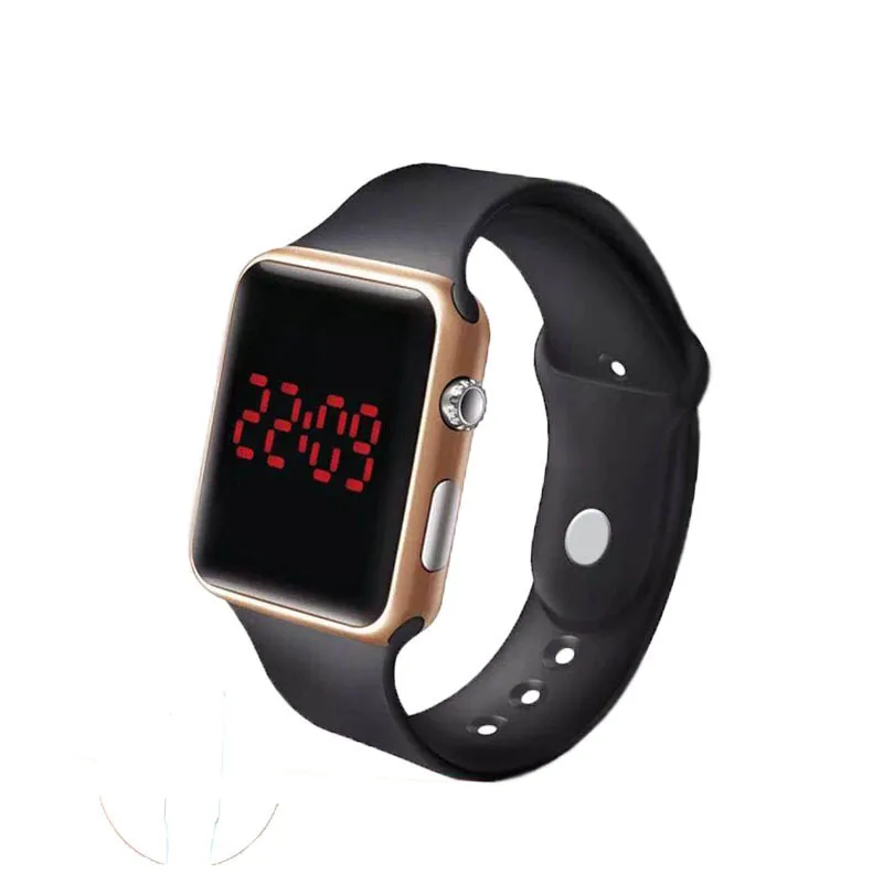 

Manufacturers Direct Selling LED Electroplated Apple Square Electronic Watch Students Sports Electronic Watch Gift Watch Wholesa