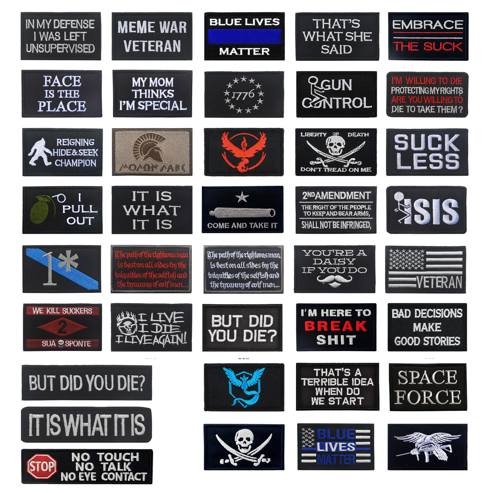

1PC Hot 3D Embroidery Black White English Letter Patch Patch Denim Jacket Clothes DIY Handwritten Sticker Icon Letter Badge