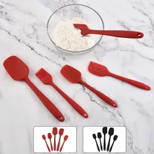 Manufacturers Direct Selling Silicone Scraper 5 Pieces Baking Tool Cream Cake Scraper Set Barbecue Baking Brush