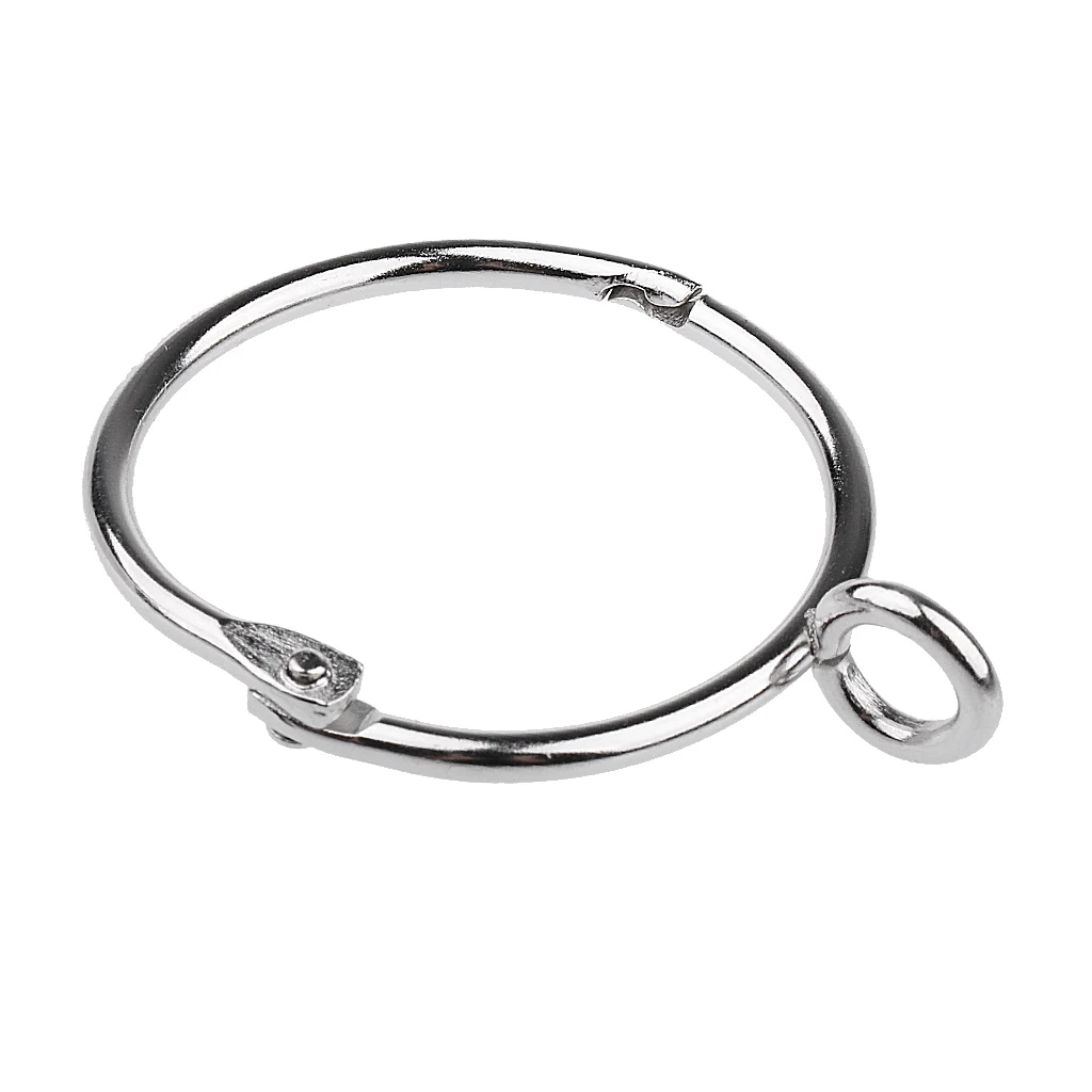 12 Pieces Silver 1.5-Inch Inner Diameter Metal Flat Curtain Rings Eyelets, Fits Up to 1.5 Inch Rod