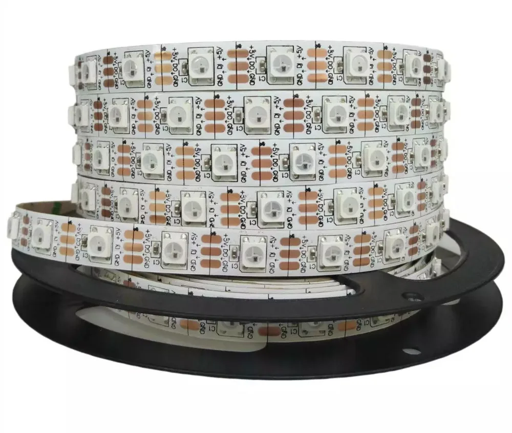  WS2812B DC5V 1m/3m/5m 30/60/74/96/144 pixels/leds/m Smart led pixel stripBlack/White PCBWS2812 IC;W - 32839515436