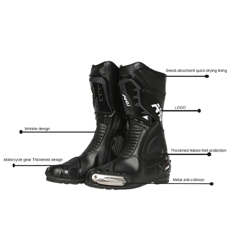 Сапоги слайдеры мужские из нержавеющей стали водонепроницаемые Мотогонки