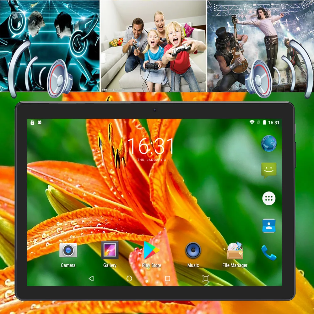 10,1 дюймов планшетный ПК Android 8,0 3g телефонный звонок планшетный ПК Octa Core 4 Гб ОЗУ 32 Гб ПЗУ gps wifi SIM-kaart tabletten 10,6'