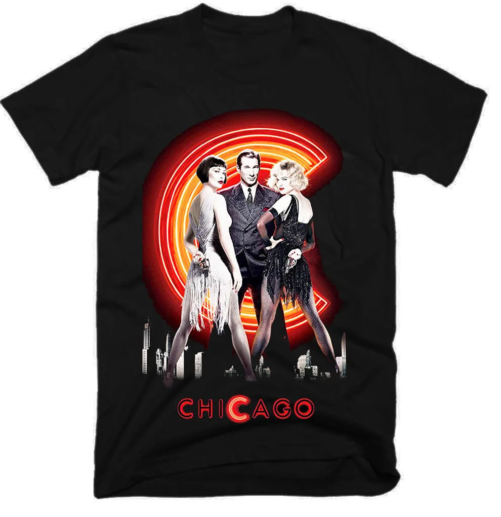 Chicago Movie 100% хлопковая Мужская футболка E0626 с короткими рукавами | одежда