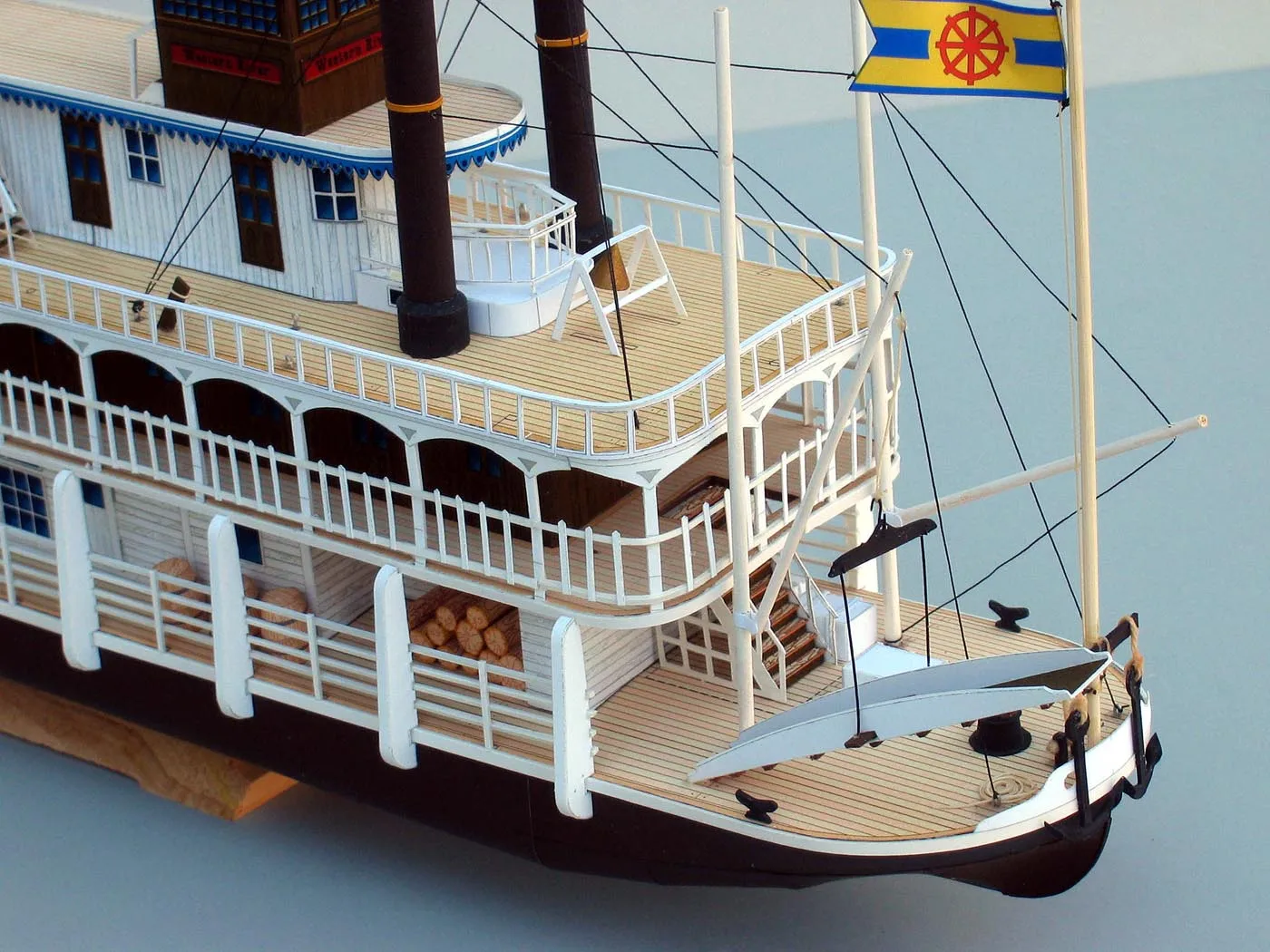 Миссисипи Ming Wheel пароход сканирующая версия 3D бумажная модель DIY игрушка ручной работы