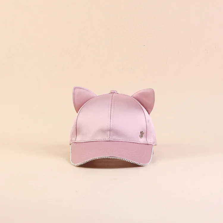 Snapback Головные уборы для мужчин и женщин новые женские кошачьи уши шелковые атласы бейсбольная кепка для отдыха регулируемая хип хоп шляпа солнцезащитная Кепка