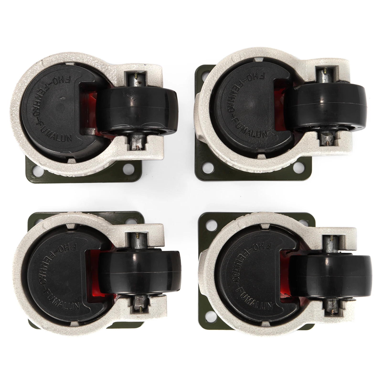 VEVOR Nylon Wheel and NBR Pad Set of 4 Leveling Casters w/ 360 Degree Swivel Heavy Duty for Industry Equipment Workbench Shelves