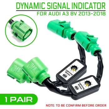 

For Audi A3 8V 2Pcs Dynamic Add-on Module Cable Wire Harness Left & Right Tail Light Turn Signal Indicator LED Taillight