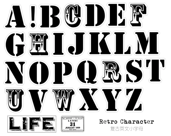 29 шт./пакет Винтаж алфавит, английский язык стикер с номером Набор для скрапбукинга альбом мусор планировщик журнал декоративные Стикеры s