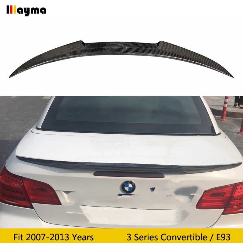 

M4 style carbon fiber rear trunk spoiler lip for BMW 3 series convertible 320i 330i 335i 2007 - 2013 E93 cf styling wing spoiler