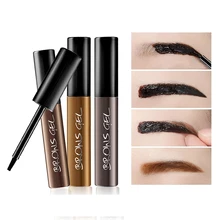 3 цвета, Отшелушивающий гель для бровей из хны коричневого цвета, макияж, натуральный, долговечный, водонепроницаемый, для бровей, тату, ТИНТ, брови, усилитель