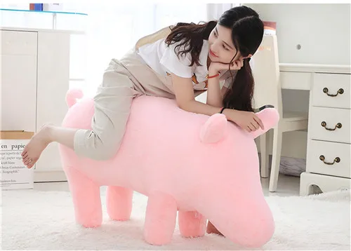 Fancytrader 43`` Giant Simulation Pig Lifelike Plush Stuffed Swine Toy Elephant Pig Sofa Kids Doll Can be Rode 110cm 4 Models (18)