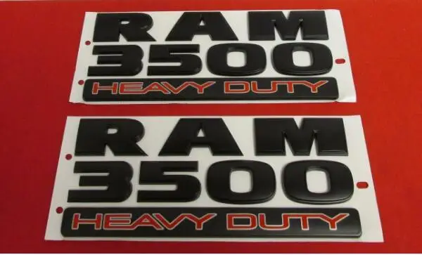 Для Dodge Ram матовый черный 3500 сверхпрочная дверь эмблемы набор из 2 новых - Color: 2pcs  3500
