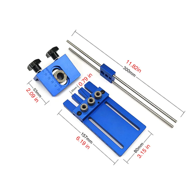 3 в 1 деревообрабатывающий инструмент шаблон для сверления DIY Joinery высокой точности дюбель джиг руководство по сверлению комплект для мебели быстрое соединение