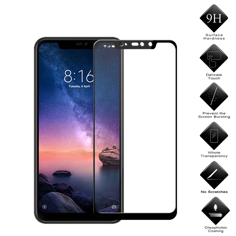 Закаленное стекло для Redmi Note 8 Pro 7 4 3 4X ультра тонкий 9H твердость защита экрана