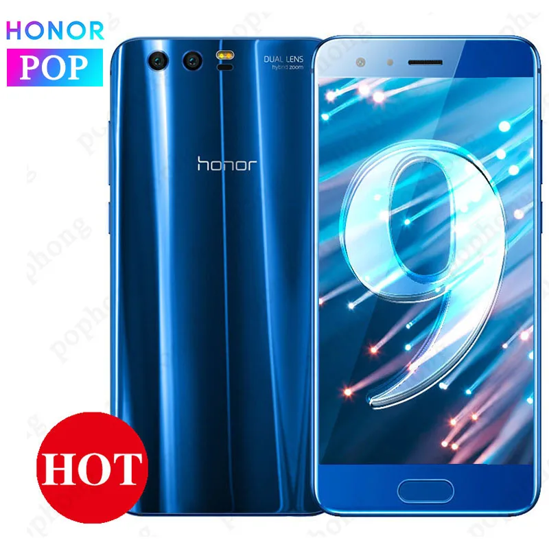 Оригинал HONOR 9 глобальная прошивка 4G/6GB ram 64G rom 4G LTE смартфон четыре ядра 2 3 ГГц 5 1